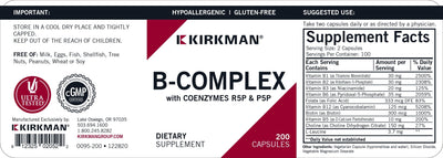 Kirkman Labs - B-Complex With CoEnzymes Pro-Support - OurKidsASD.com - #Free Shipping!#