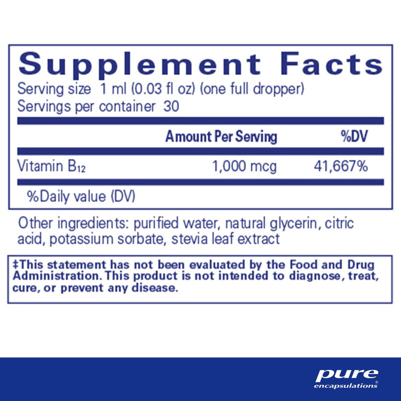 Pure Encapsulations - B12 (Methylcobalamin) - OurKidsASD.com - 