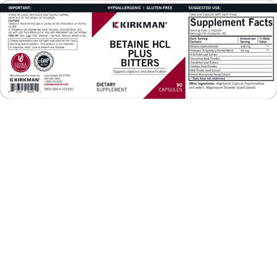 Kirkman Labs - Betaine HCL Plus Bitters - OurKidsASD.com - #Free Shipping!#
