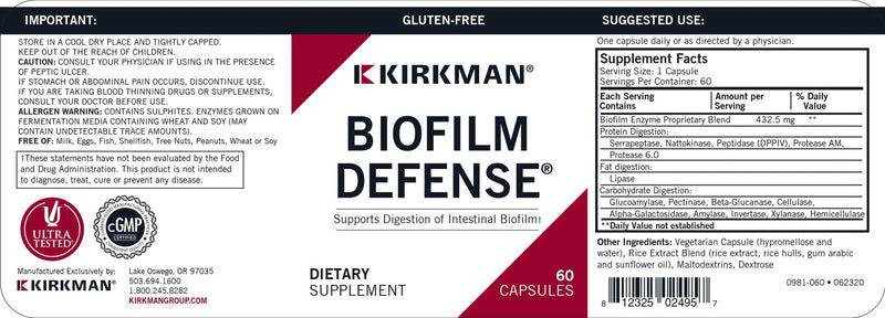 Kirkman Labs - Biofilm Defense - OurKidsASD.com - 