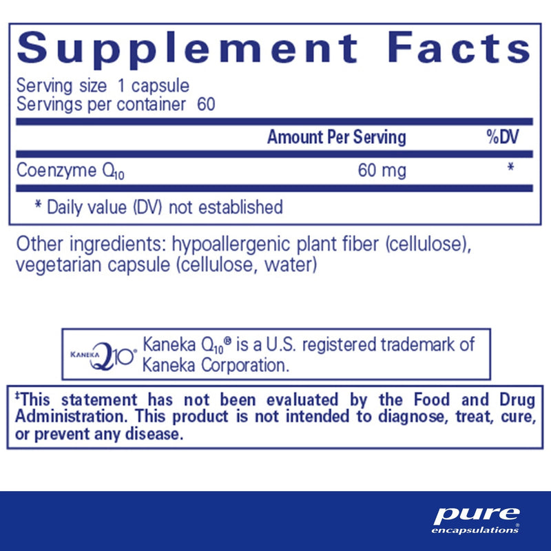 Pure Encapsulations - CoQ10 60 Mg - OurKidsASD.com - 