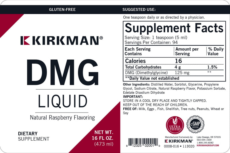 Kirkman Labs - Dimethylglycine (DMG) - OurKidsASD.com - 