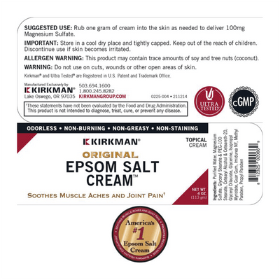 Kirkman - Epsom Salt Cream - OurKidsASD.com - #Free Shipping!#