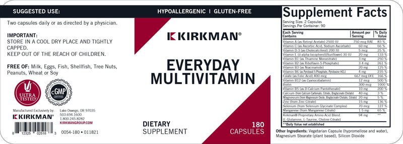 Kirkman Labs - EveryDay Multi-Vitamin - OurKidsASD.com - 