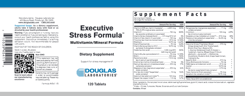 Douglas Laboratories - Executive Stress Formula Multivitamin/Mineral Formula - OurKidsASD.com - 