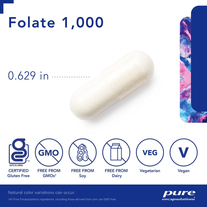 Pure Encapsulations - Folate 1000 - OurKidsASD.com - 