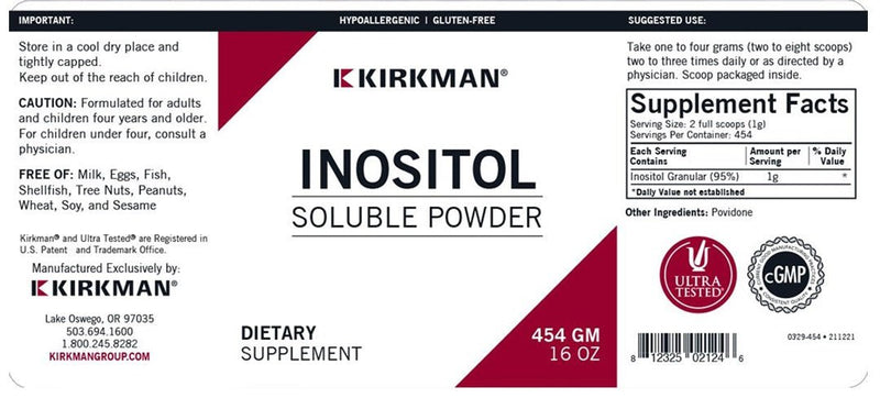 Kirkman - Inositol Pure Soluble - OurKidsASD.com - 