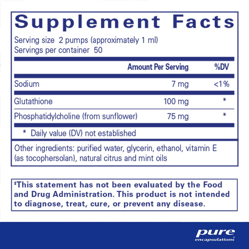 Pure Encapsulations - Liposomal Glutathione Liquid - OurKidsASD.com - 