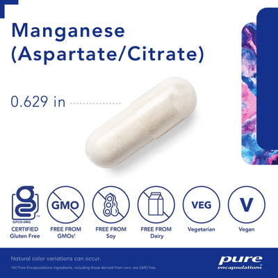 Pure Encapsulations - Manganese (Aspartate/Citrate) - OurKidsASD.com - #Free Shipping!#