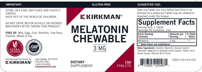 Kirkman Labs - Melatonin 3 Mg - OurKidsASD.com - #Free Shipping!#