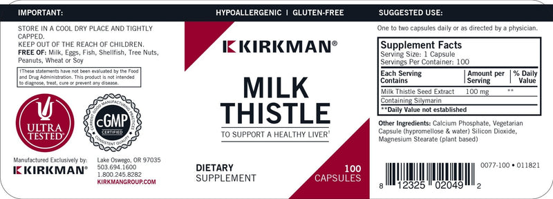 Kirkman Labs - Milk Thistle Hypoallergenic - OurKidsASD.com - 