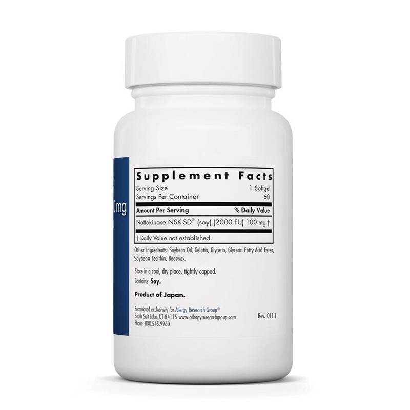 Allergy Research Group - Nattokinase 100 mg NSK-SD® - OurKidsASD.com - 