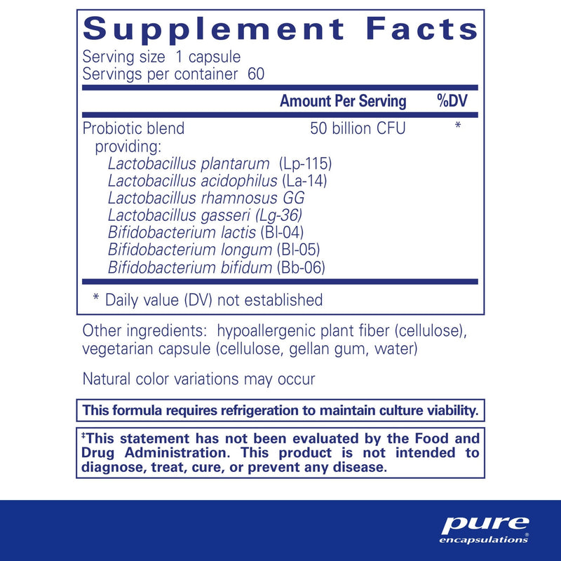Pure Encapsulations - Probiotic 50B (Soy And Dairy Free) - OurKidsASD.com - 