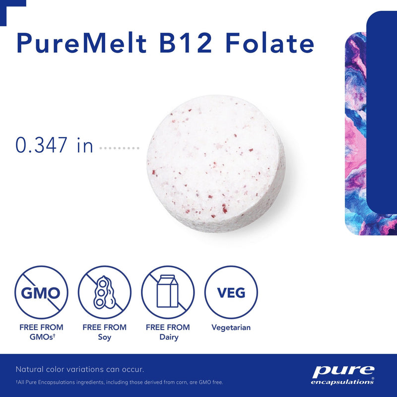Pure Encapsulations - PureMelt B12 Folate - OurKidsASD.com - 