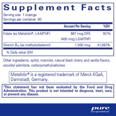 Pure Encapsulations - PureMelt B12 Folate - OurKidsASD.com - #Free Shipping!#