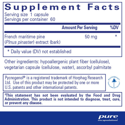 Pure Encapsulations - Pycnogenol (50 Mg) - OurKidsASD.com - #Free Shipping!#