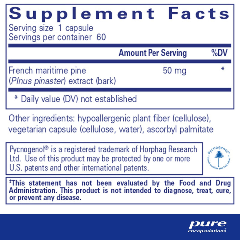 Pure Encapsulations - Pycnogenol (50 Mg) - OurKidsASD.com - 
