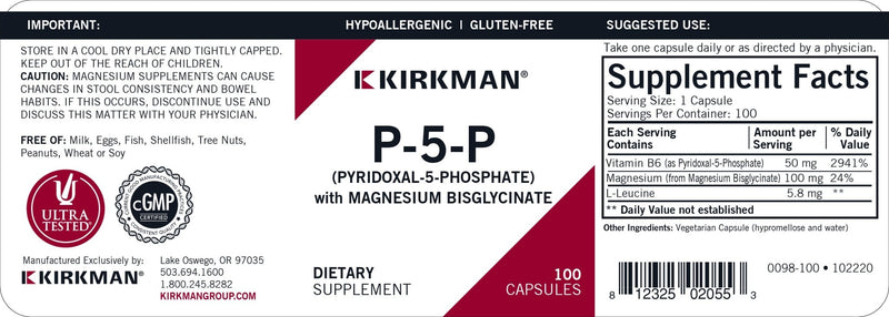 Kirkman Labs - Pyridoxal 5-Phosphate With Magnesium Glycinate - OurKidsASD.com - 