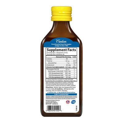 Carlson - Very Finest Fish Oil (lemon) - OurKidsASD.com - #Free Shipping!#
