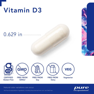 Pure Encapsulations - Vitamin D3 1,000 I.U. - OurKidsASD.com - #Free Shipping!#