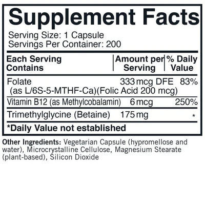 TMG 175mg with 5-MTHF & Methyl B12