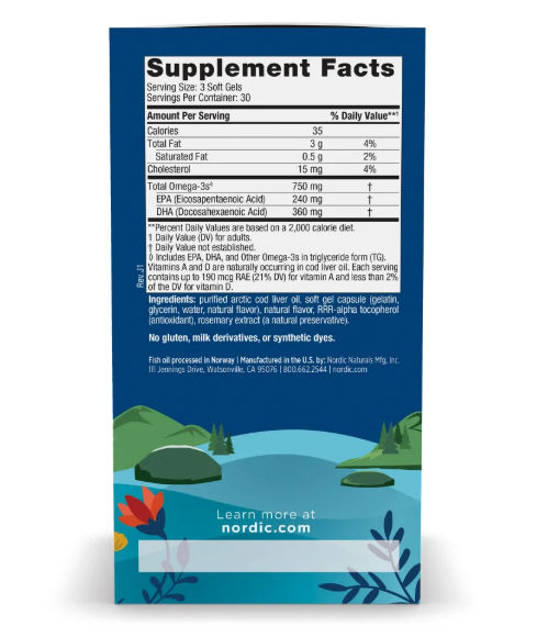 Arctic Cod Liver Oil Softgels