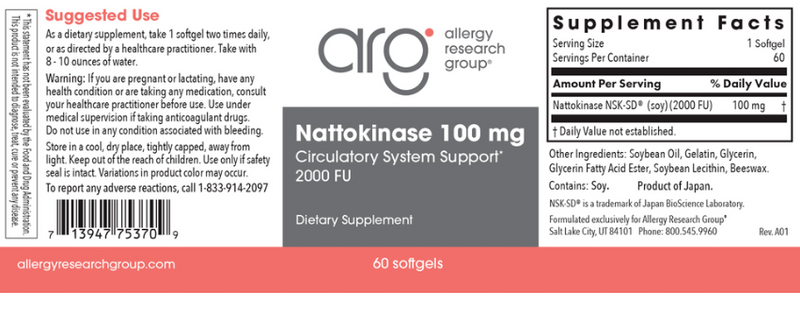 Nattokinase Circulatory Systemic Enzymes (100mg)