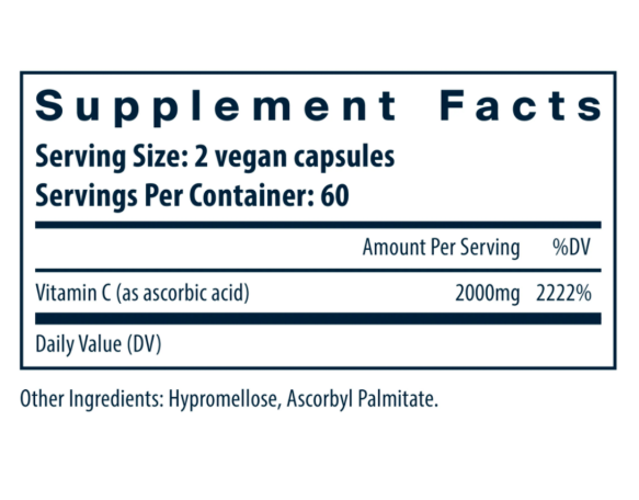 Vitamin C (100% Pure Ascorbic Acid) 1000mg