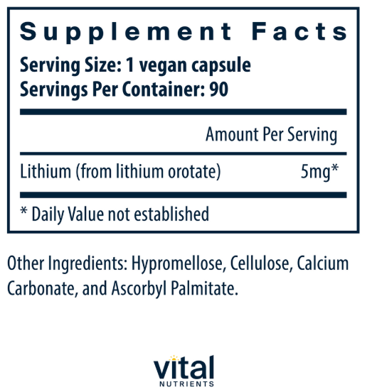 Lithium (Orotate) 5mg