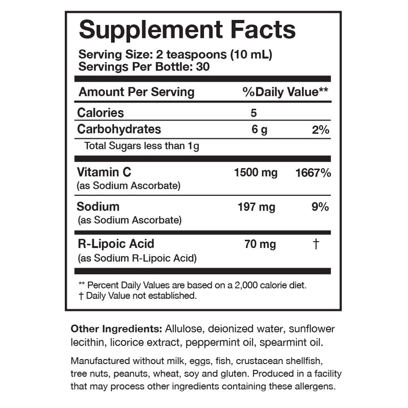 Researched Nutritionals - C - RLA (Liposomal Vitamin C & R - Lipoic Acid) - OurKidsASD.com - 