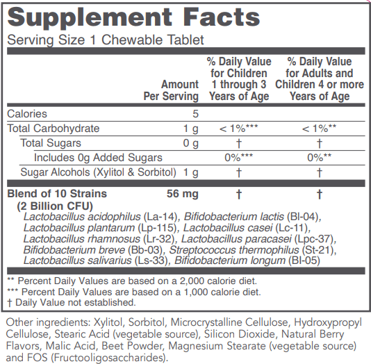 Protocol For Life Balance - Chewable Probiotic, For Children and Adults - OurKidsASD.com - 