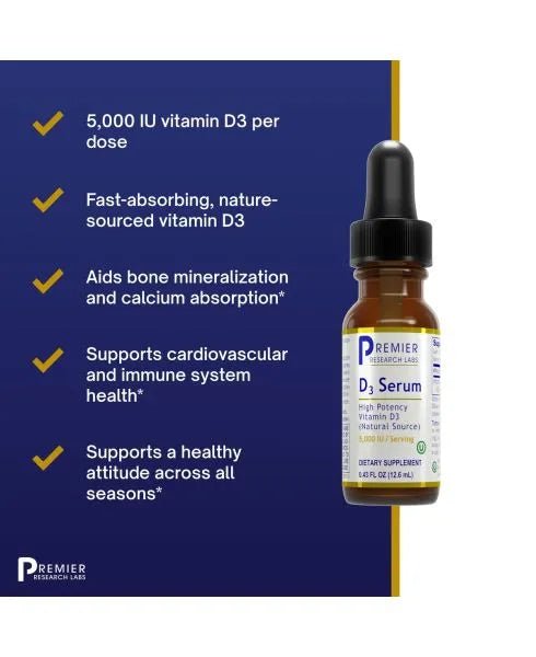 Premier Research Labs - D3 Serum (1000 IU per drop) - OurKidsASD.com - 
