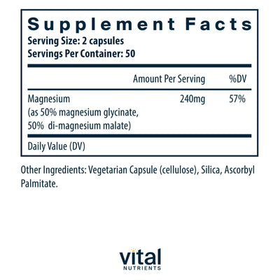 Vital Nutrients - Magnesium Glycinate/Malate - OurKidsASD.com - #Free Shipping!#