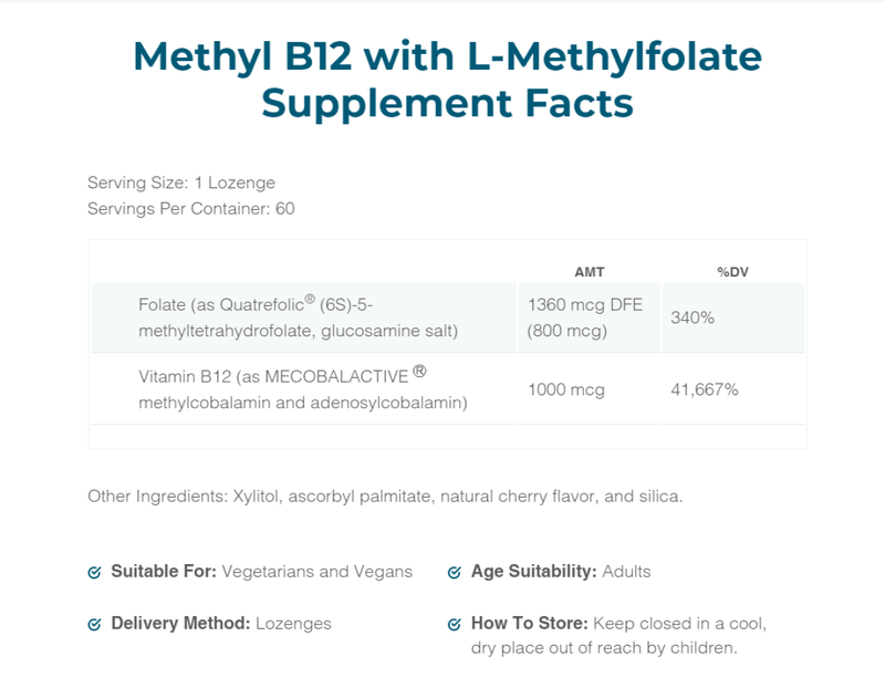Seeking Health - Methyl B12 with L-Methylfolate - OurKidsASD.com - 