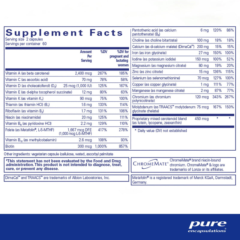 Pure Encapsulations - PreNatal Nutrients - OurKidsASD.com - 