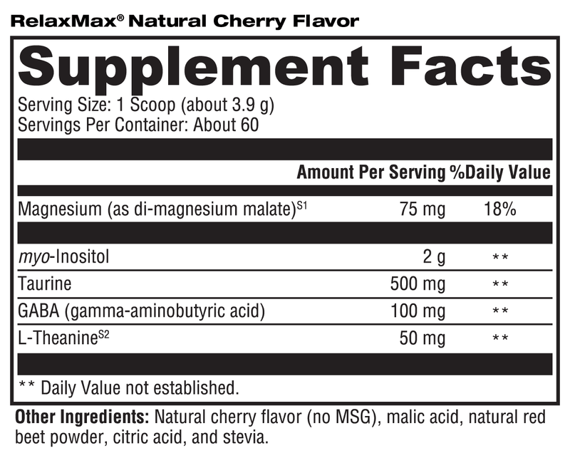 Xymogen - RelaxMax Powder (Cherry) - OurKidsASD.com - 