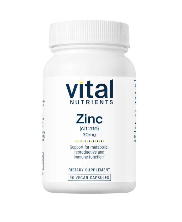 Vital Nutrients - Zinc (Citrate) 30 Mg - OurKidsASD.com - 