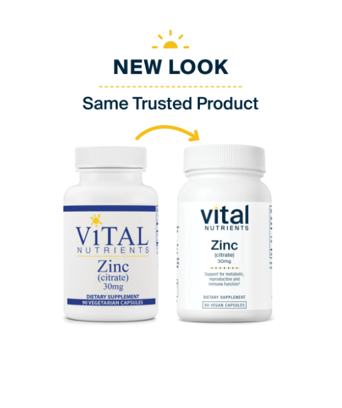 Vital Nutrients - Zinc (Citrate) 30 Mg - OurKidsASD.com - 