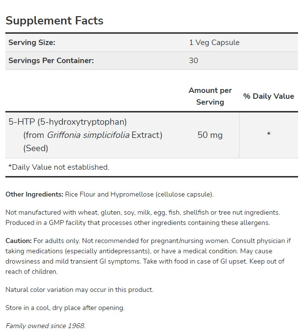 Now Foods - 5-HTP (50mg) - OurKidsASD.com - 