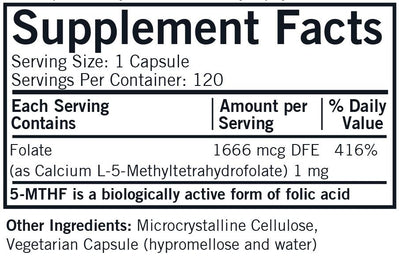 Kirkman Labs - 5-MTHF ([6S]-5-Methyltetrahydrofolate) 1 Mg - Hypoallergenic - OurKidsASD.com - #Free Shipping!#