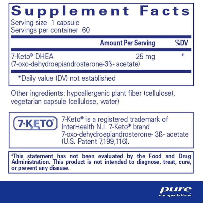 Pure Encapsulations - 7-KETO DHEA (25mg) - OurKidsASD.com - 