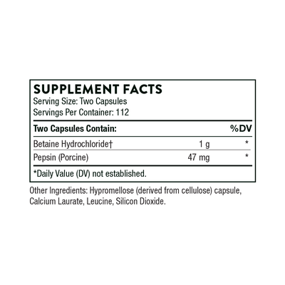 Betaine HCL & Pepsin