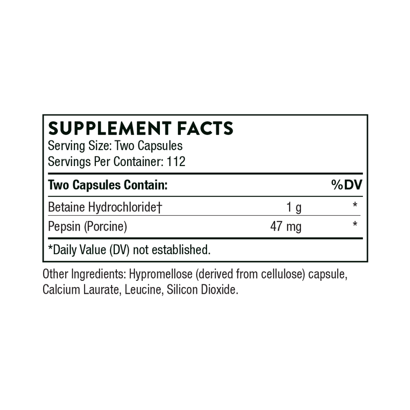 Betaine HCL & Pepsin