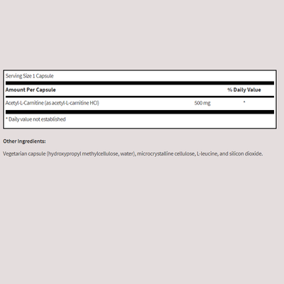 Klaire Labs - Acetyl-L-Carnitine (500mg) - OurKidsASD.com - #Free Shipping!#