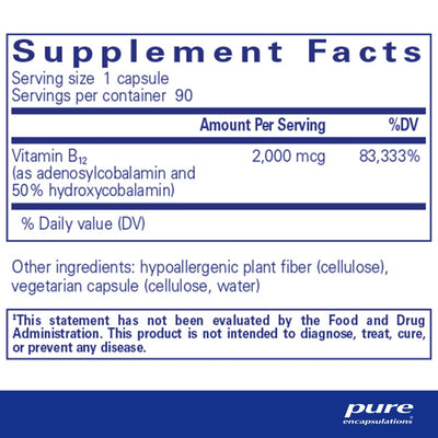 Pure Encapsulations - Adenosyl/Hydroxy B12 - OurKidsASD.com - #Free Shipping!#