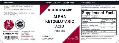 Kirkman Labs - Alpha-Ketoglutaric Acid - OurKidsASD.com - #Free Shipping!#