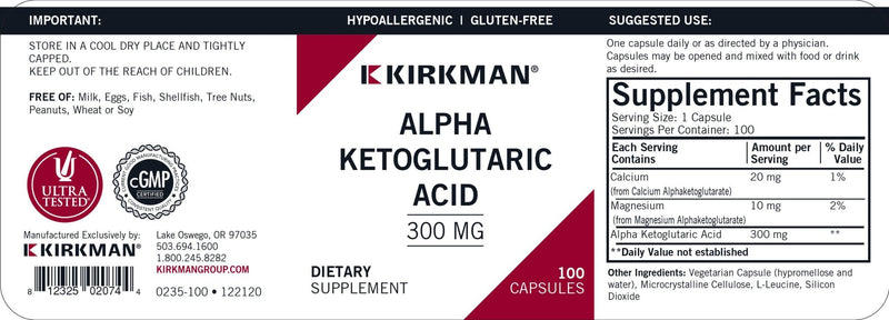 Kirkman Labs - Alpha-Ketoglutaric Acid - OurKidsASD.com - 
