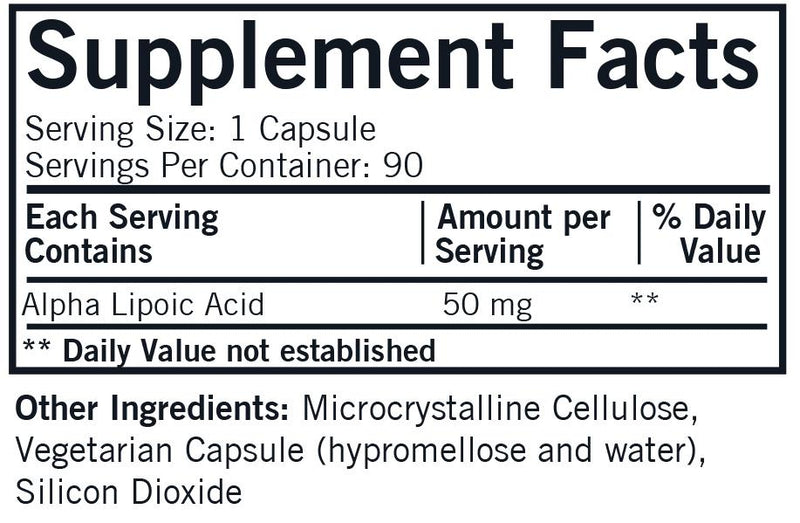 Kirkman Labs - Alpha-Lipoic Acid 50 Mg. Hypoallergenic - OurKidsASD.com - 