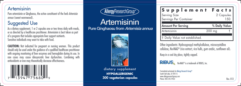 Allergy Research Group - Artemisinin - OurKidsASD.com - 