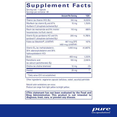 Pure Encapsulations - B6 Complex - OurKidsASD.com - #Free Shipping!#